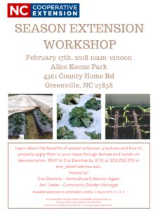 Cover photo for Season Extension Workshop