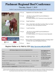 Cover photo for 2019 Piedmont Regional Beef Conference