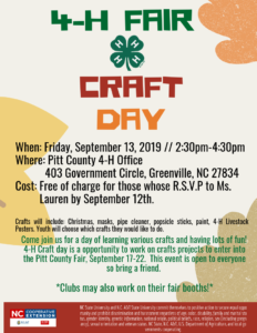 Cover photo for 4-H Fair Craft Day