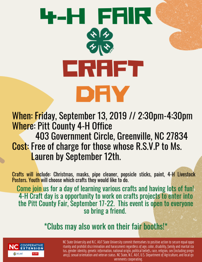 4-H Fair Craft Day | N.C. Cooperative Extension