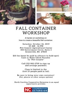 Cover photo for Fall Container Workshop