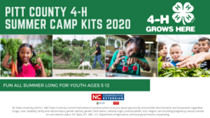 Cover photo for Pitt County 4-H Summer Camp Kits 2020
