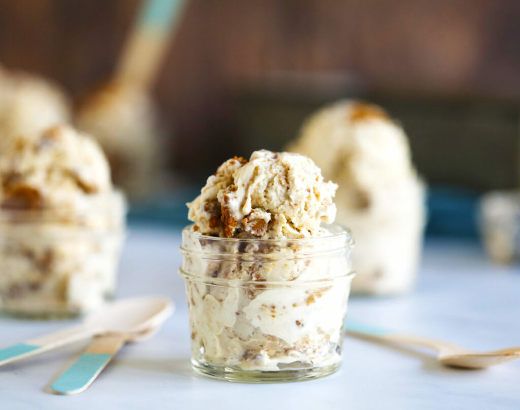 Ice cream in a jar.