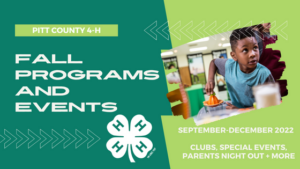 Cover photo for Pitt County 4-H Fall Programs and Events 2022
