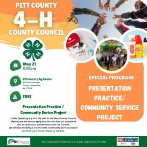 Cover photo for Pitt County 4-H Council News