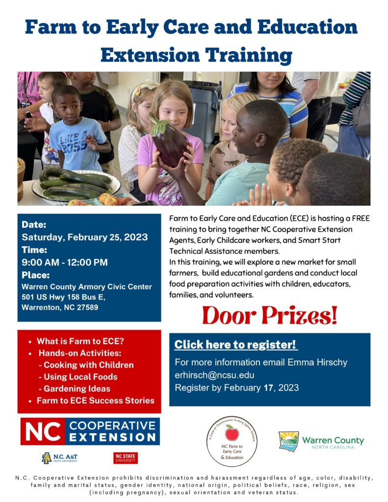 Farm to Early Care and Education Extension Training