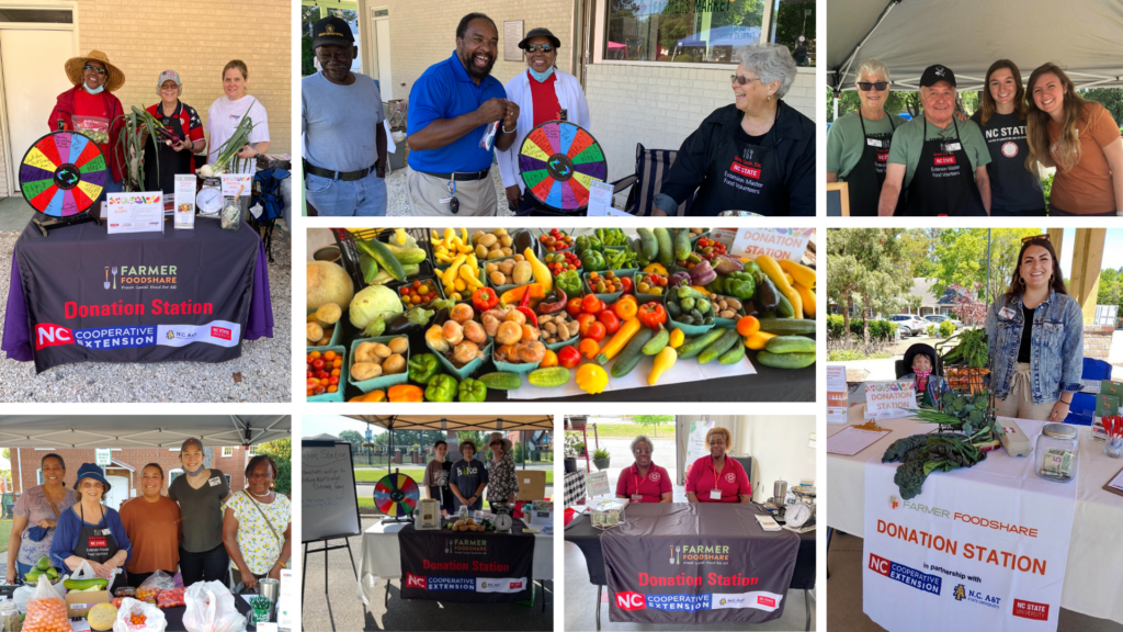 N.C. Cooperative Extension working the Donation Station