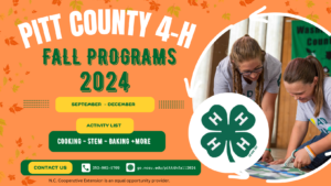 Cover photo for Pitt County 4-H Fall Programs and Events