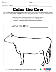 Cover photo for Color the Cow Contest