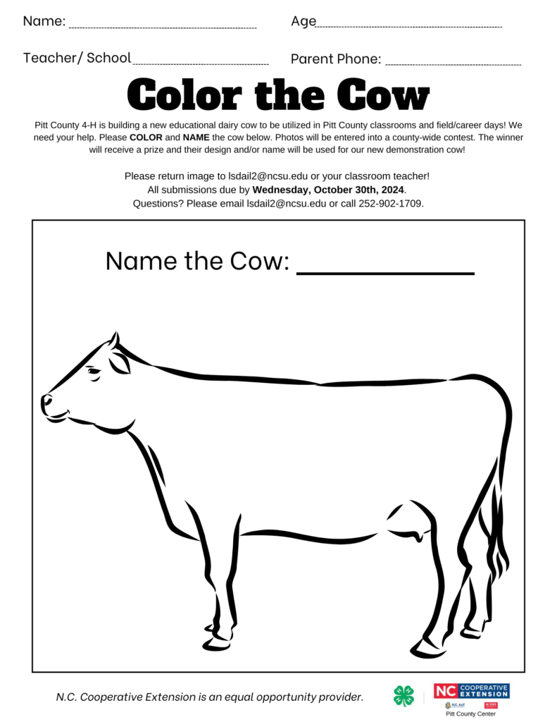 Color the Cow worksheet.